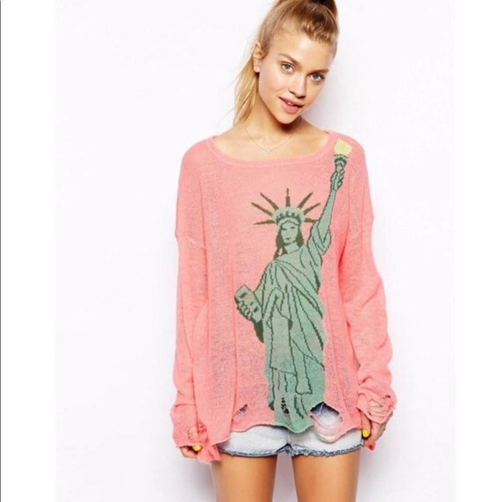 Wildfox Statue of Liberty Lennon sweater xs